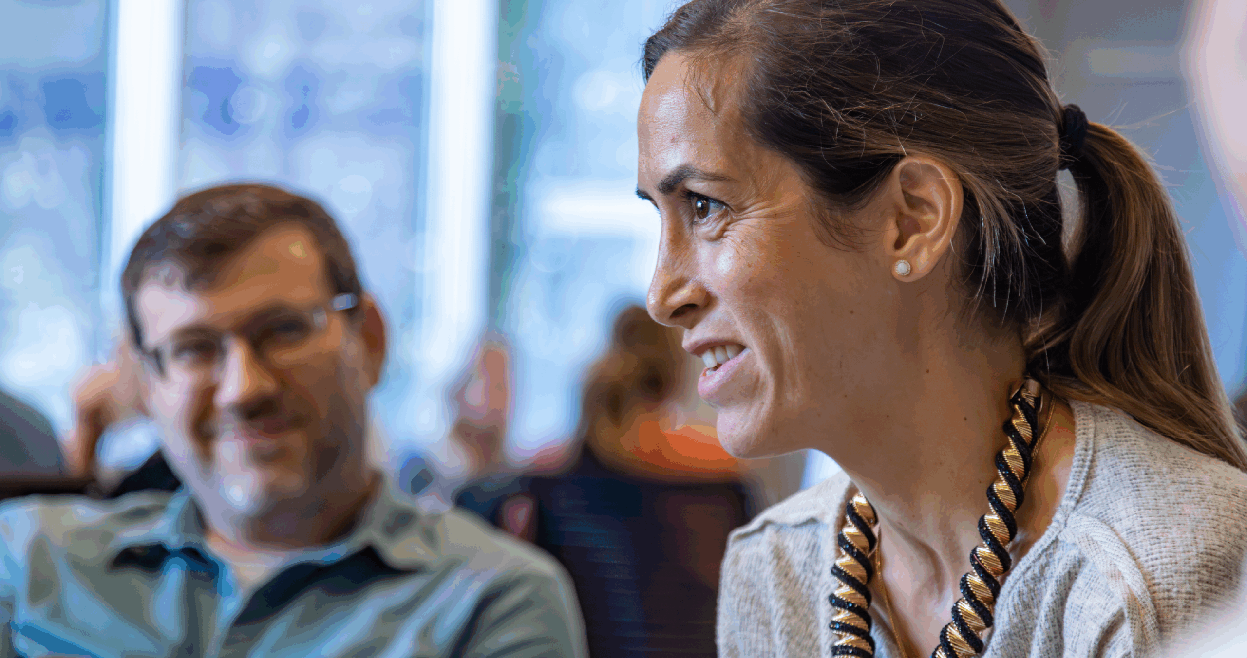 Partners at a meeting