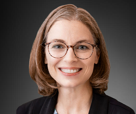 Emily Hardan, Ph.D. poses for her professional headshot.