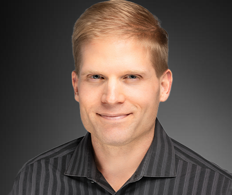Chad Deisenroth, Ph.D., principal laboratory toxicology research scientist, poses for his professional headshot.