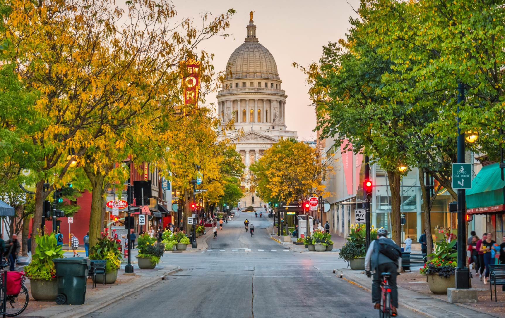 Skyline of Madison, Wisconsin.